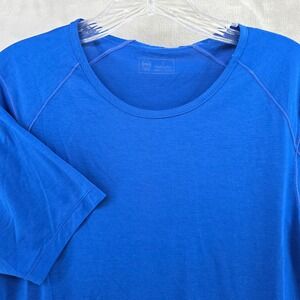 Janji Run All Day Tee Mens Small Blue Short Sleeve Crew Neck Recycled Polyester